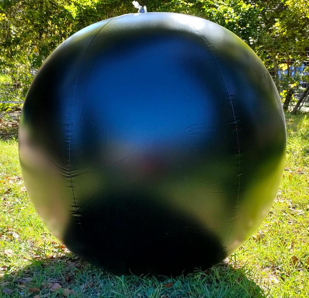 Giant Black Beach Ball, Approximately 100cm In Diameter After Inflation