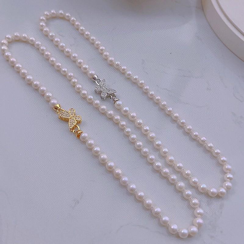 Zhuji Freshwater Pearl Necklace with Butterfly Pendant - Women s Fashionable Jewelry 7-8mm