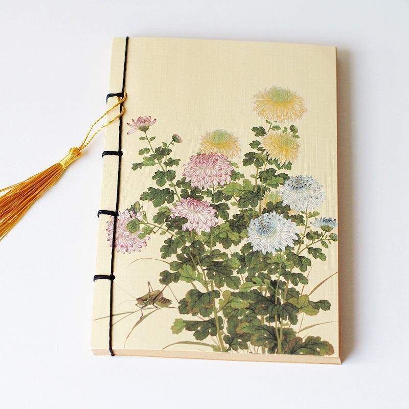 1pcs Vintage Chic Tassel Notebook Elegant Chinese Style Design Notebook Suitable for Diary Writing & Note-Taking