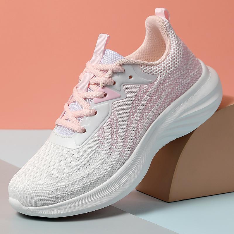 Running women's shoes new spring mesh lightweight soft sole not tired feet black sports and leisure shoes