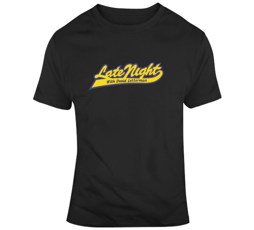 Late Night With David Letterman T Shirt Mens Womens Tees Top 2XL