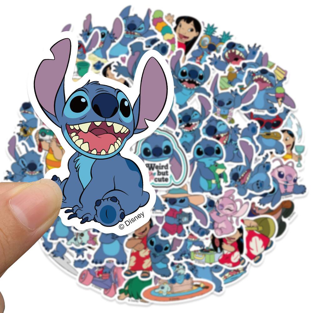 50/100/150pcs Disney Lilo Stitch Movie Stickers DIY Scrapbook Phone Guitar Laptop Suitcase Waterproof Decals Sticker Kids Toys