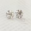 European & American Elegant Pleated Round Earrings - Unique, Cold Style for Everyday Wear