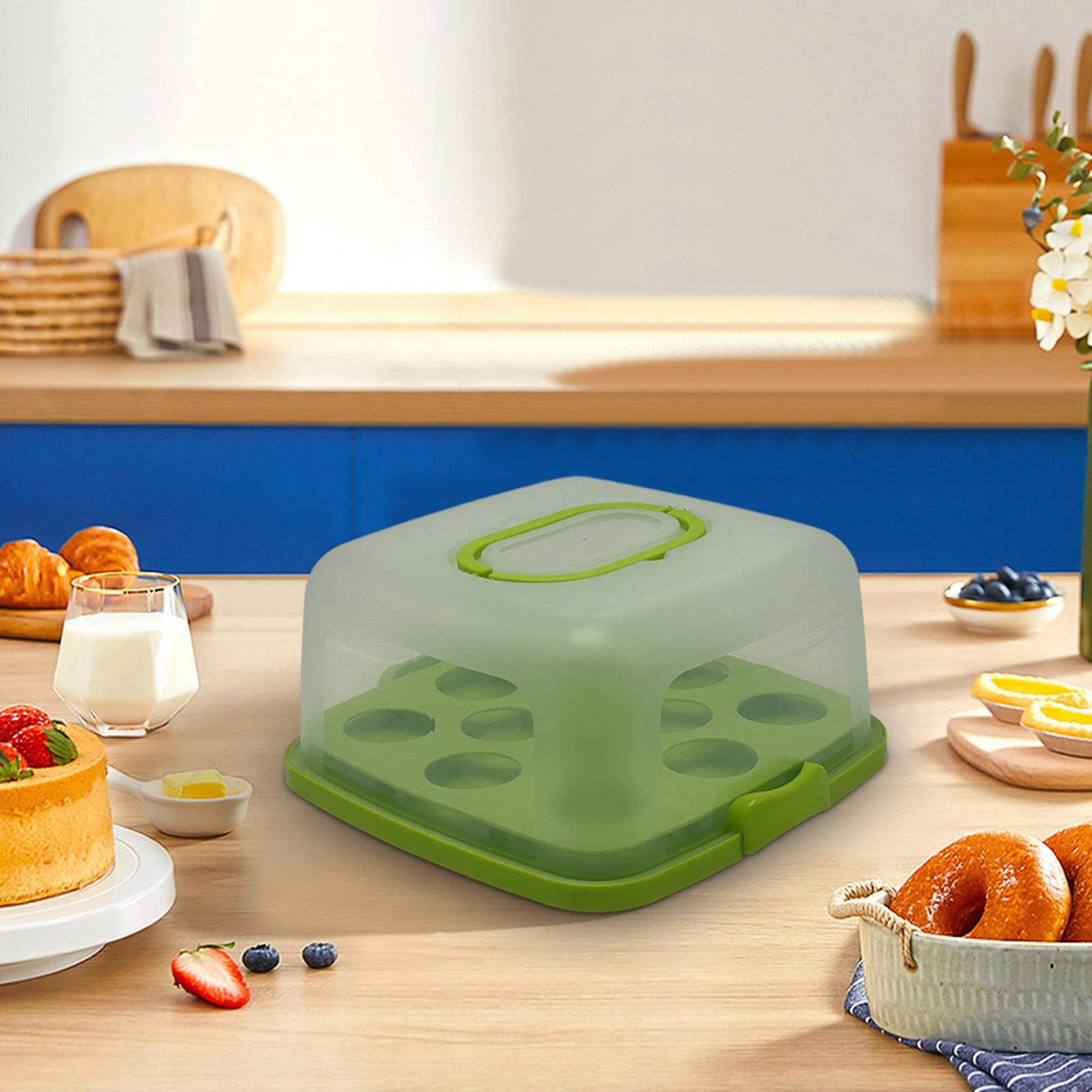 

Переносчик для кексов, контейнер для торта, пылезащитный многоразовый портативный ящик, кекс, пирог, печенье, десерт