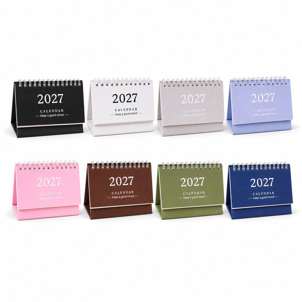 Mini Standing Calendar Coil Flip Calendar New 2027 Desk Calendar  Desk Planning