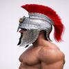 Elmo da Centurione Romano in Acciaio Fatto a Mano con Dettagli Incisi, Armatura Indossabile per Rievocazioni Storiche