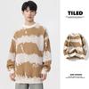 New striped knitted sweater American trendy brand retro couple sweater men