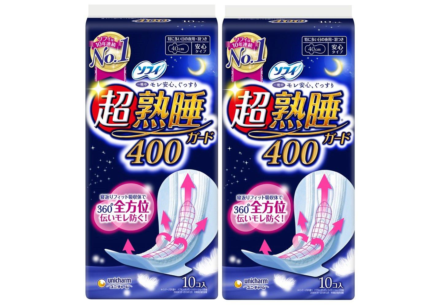 

Sofy Super Deep Sleep Guard 400 для ночного использования, 10 шт. x 2 упаковки [оптовая закупка], крылья, 40 см, (унишарм Софи)