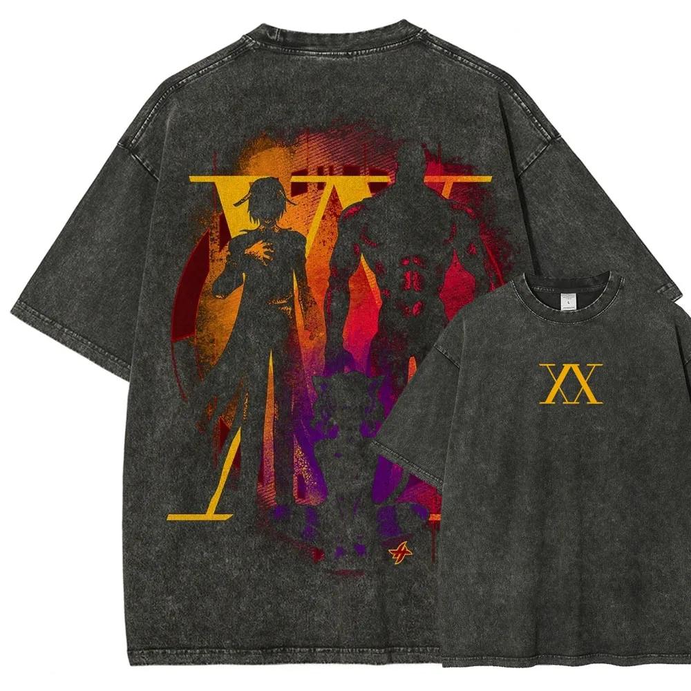 

Japan Classic Anime HUNTERHUNTER Unisexga Graphic Print Tshirt Unisex Women Loose Casual Oversize Tee Fashion Cotton Retro Washed Top S