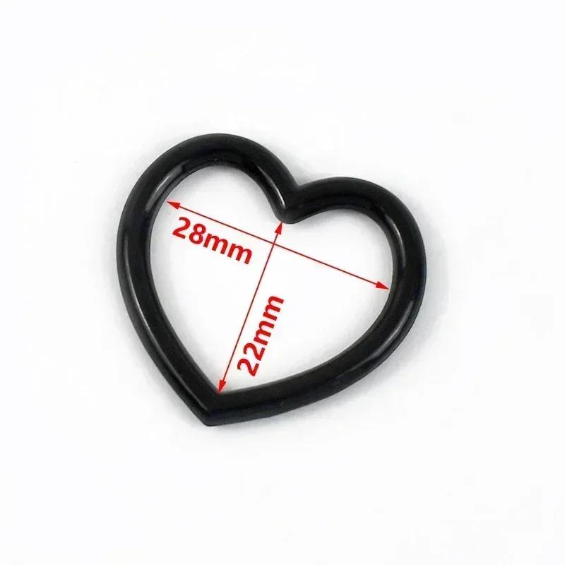 Meetee 5-20Pcs Metal O Ring Buckles Webbing Belt Clasp Dog Collar Connector Hanger Heart Loop Hooks DIY Hardware Accessories