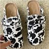 2026 Fashion Fur Clogs Slippers for Women Winter Fluffy Cork Insole Plush Slippers with Arch Support Home Furry Suede Mules