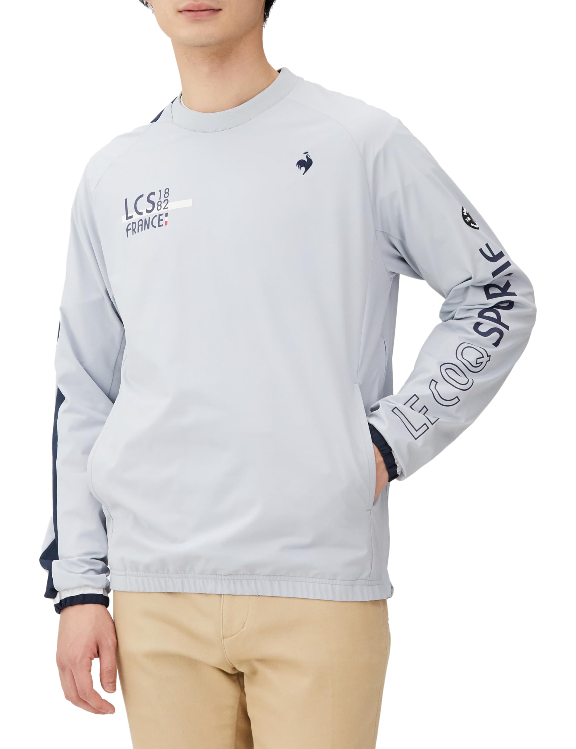 

Coq Sportif Blouson Pullover Raglan Sleeve Water Repellent Light Rain Suitable Stretch Windproof Golf QGMXJK02 GY00 3L [Le Golf] [Stretch Forcer]