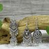 GemChic Women's New Classical Ethnic Alloy Hollow Bell Tassel Pendant Necklace Earrings Two Piece Set Birthday Christmas Jewelry Gift