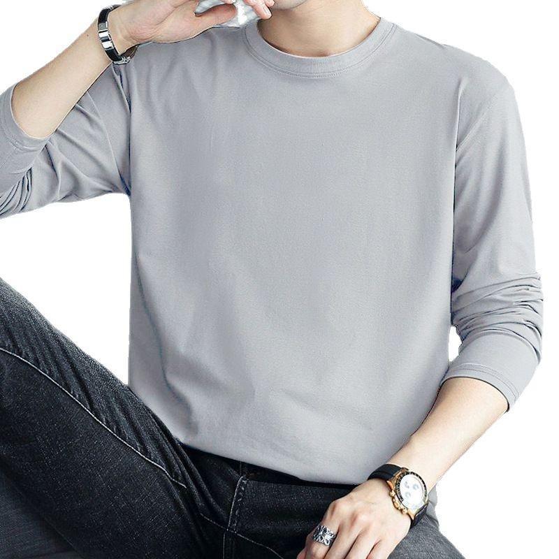 Men's Versatile Long-Sleeve Casual T-Shirt, Plus Size, Spring/Autumn Fashion Top
