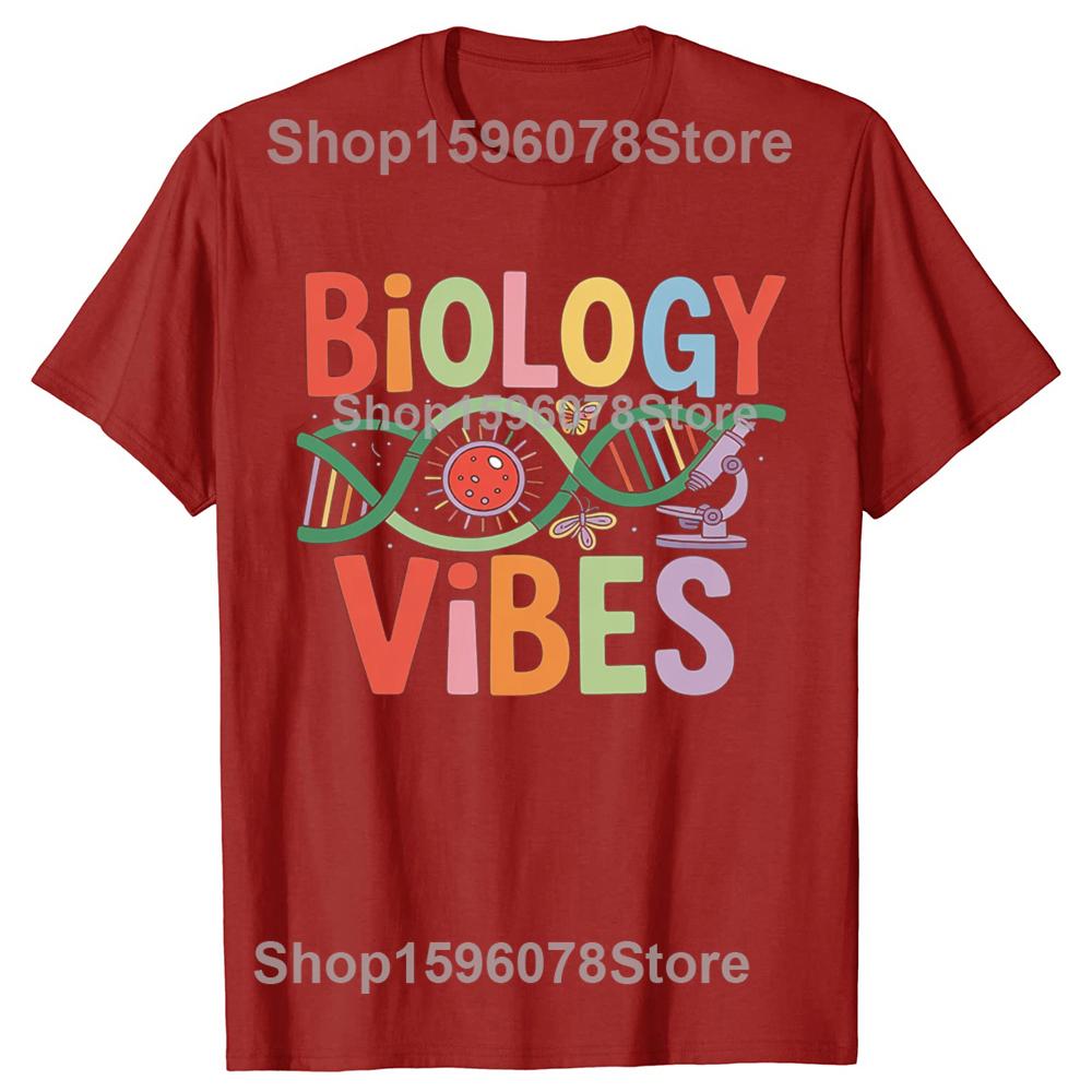 Funny Cell Microscope Biology Teacher School Graphic Tshirts Men Fashion Casual Tshirt 100 Cotton Loose Oversized T Shirt S