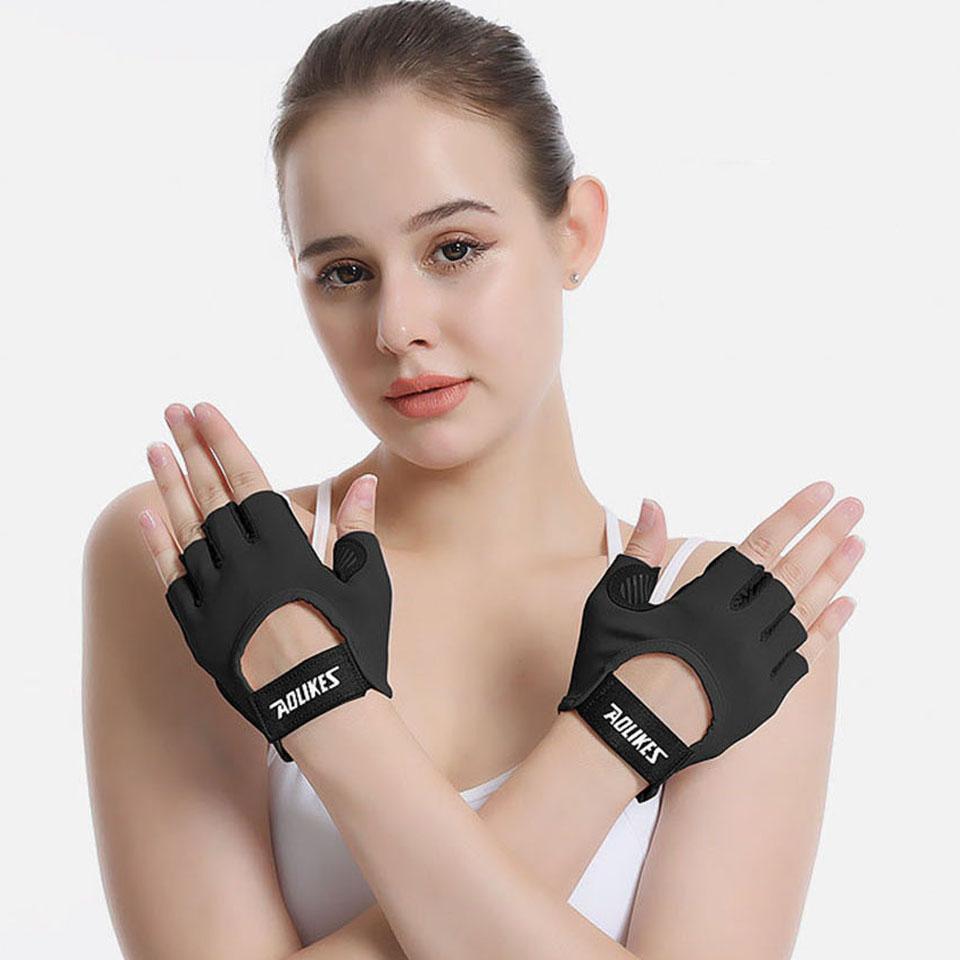 AOLIKES Breathable Cycling Gloves Workout Gym Gloves for Men Women Weight Lifting Fingerless Gloves Training Exercise Fitness