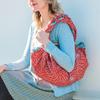 Musubi Furoshiki Mikin Isabun Pattern Both Sides Chrysanthemum Red/Sage 104cm Cotton 02.Chrysanthemum Red/Sage