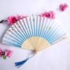 Vintage Bamboo Silk Women's Folding Fan - Portable Dance Gift