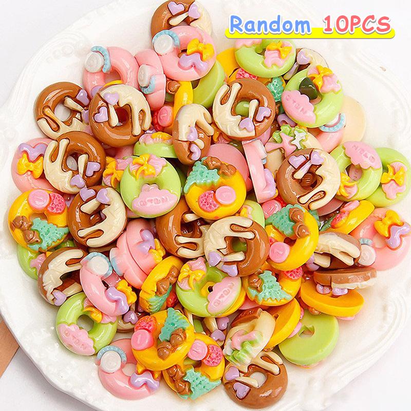 10Pcs Colorful Flower Flatback Resin Cabochons Flower Cabochon Beads For Diy Crafts Jewelry Making Decoration Accessories