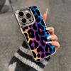 Colorful Gradient Leopard Print Phone Case For Iphone 17 17E 16E 11 Plus 13 Pro Max 16 12 14 15 Ultra Durable Protective Coque