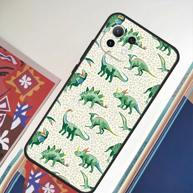 Cute Dino Aesthetic Dinosaur For Xiaomi 11T 12T 13 Pro 12 11 Lite Phone Case For POCO F5 X5 Pro F4 X4 GT F3 M5 X3 Pro