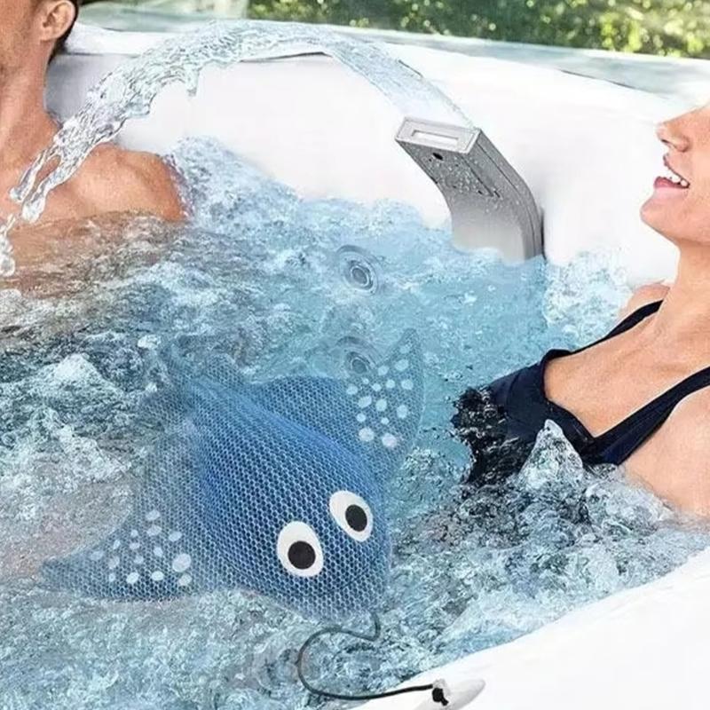 Hottubs Scum Absorber Sponge Ball with Unique Devil Fish Effectively Removes Stubborn Water Stains and Greases Buildups