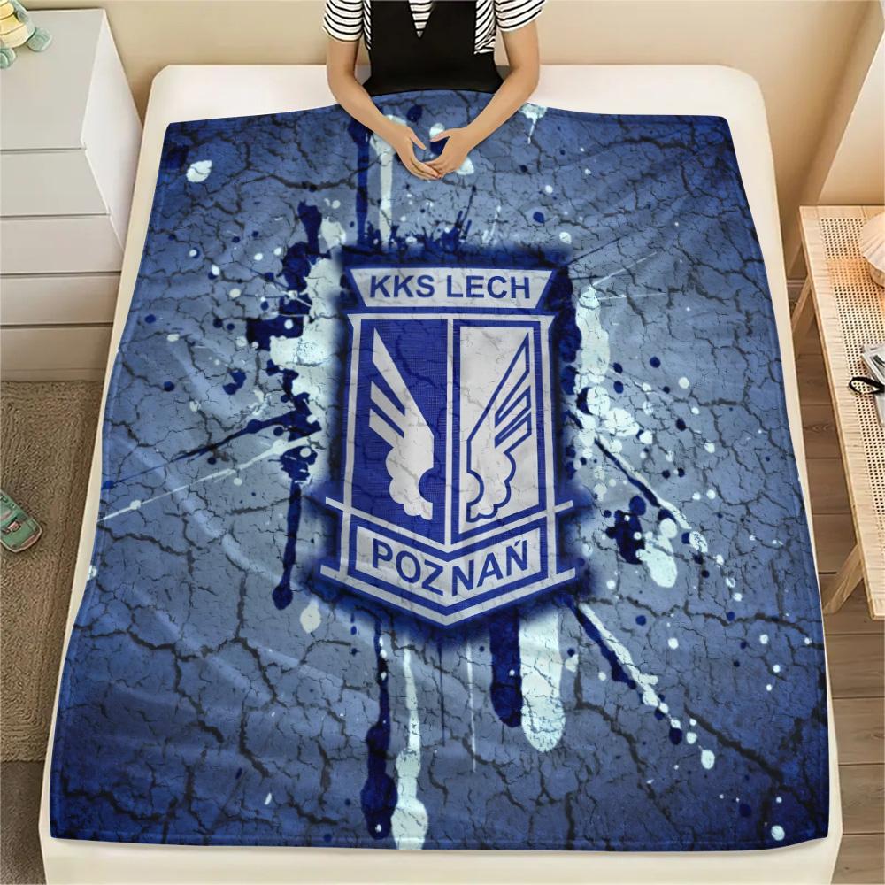 Lech Poznań Print Flannel Blanket, High quality Comfortable for All Seasons, Home Decor, Warmth and Comfort 80cm x 120cm