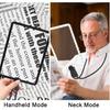 10X Large Reading Hands Free Magnifying Glass with Neck, Large Neck Wear Full Book Page Magnifier for Reading 50 LED Lights, Flexible Gooseneck
