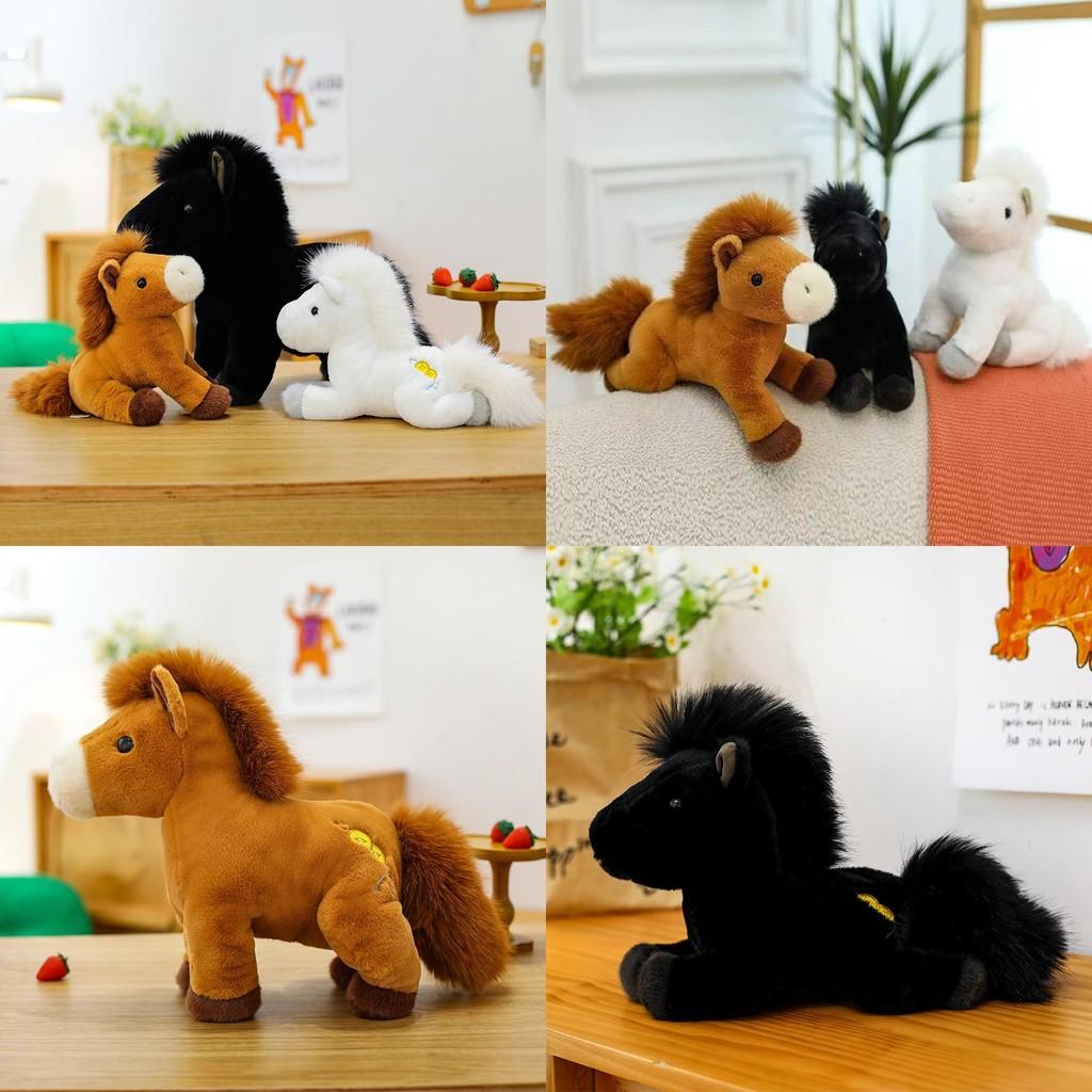 Cute Horse Animal Plush Toy Cartoon Stuffed Doll Kids Bedroom Gift Decoration