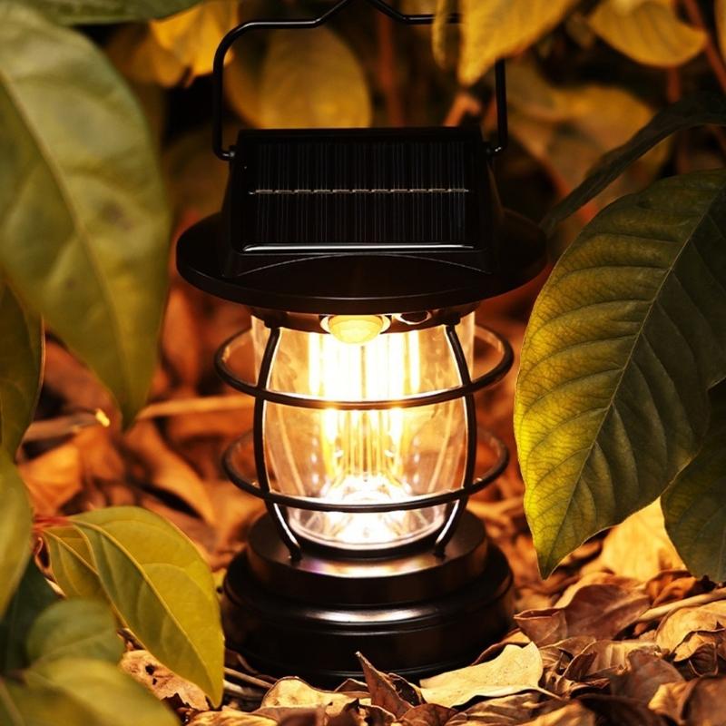Portables Solars LED Flashlights Waterproofed Outdoor Light Camping Lamp for Outdoor and Indoor Decoration