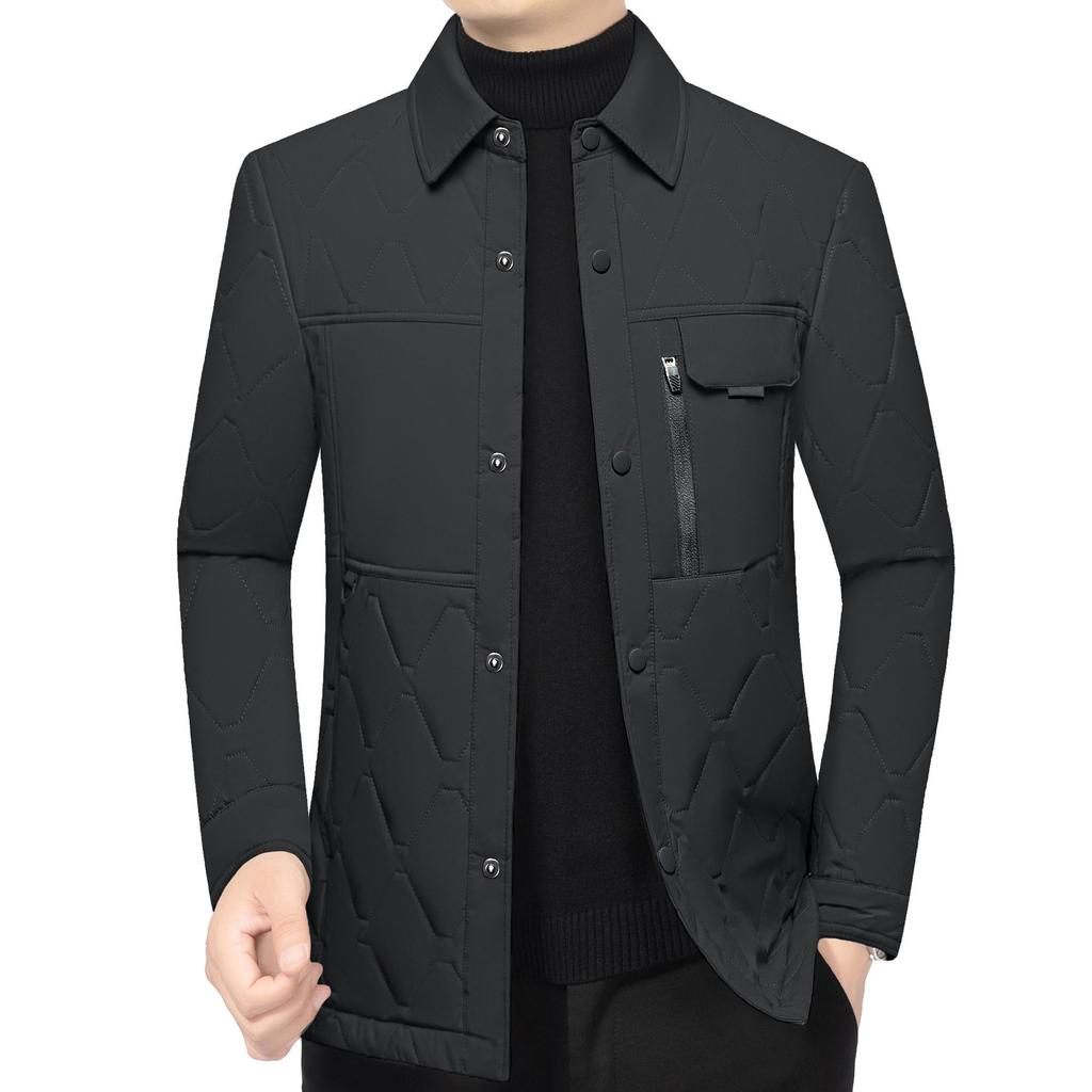 Modische Warme Baumwolljacke für Herren 2025 Winter Mittleres Alter - Leichter, Vielseitiger Business Casual Mantel