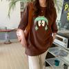 Summer New Large Size Fun Printing Short-sleeved T-shirt Fat Mm Versatile Loose Casual Pure Cotton Top Women