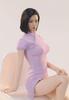 Compatible with TBLeague body for scale figure Beautiful sexy woman purple shot mini dress cheongsam dress and underwear pants set head and shoes not