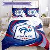 France Football Bedwäsche Set 3-teilig Gemütliches Atmungsaktives Bettbezug Set als Einweihungs-Urlaubsgeschenk