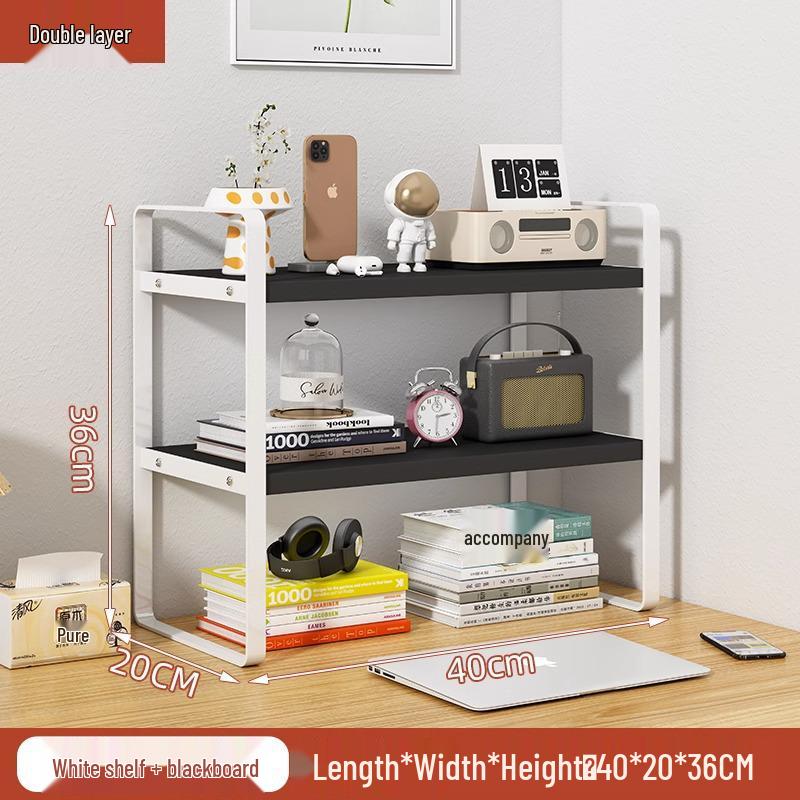 Mehrschichtiger Schreibtischorganizer: Stufenregal für Bücher, Bürobedarf und Kosmetik. Ideal für die Arbeit, das Wohnheim oder das Zuhause.