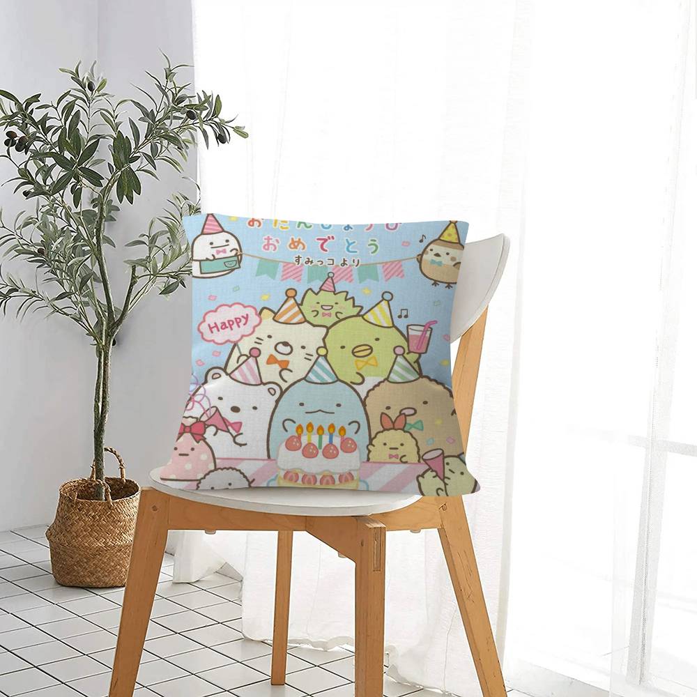 Anime Japan Sumikkogurashi Pillow Cushion Cover Pillowcase Living Room Sofa Home Decor