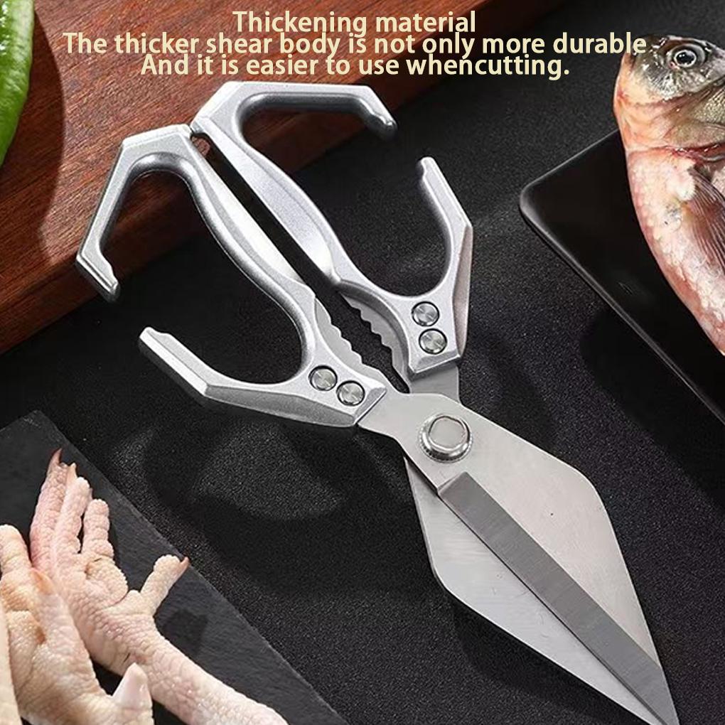Heavy Kitchen Scissors Multifunctional Japanese Food Stainless Steel Anti-Rust Handle Comfortable and To Clean for Fish