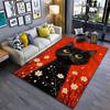 Katze Natur Blumen lebendiger Hintergrund Teppich Yoga Wohnzimmer Raumdekoration Krabbeldecke für Kinder Fußmatte Bereichsteppich