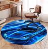 Sports car Pattern Round Rug, Indoor/Outdoor Mat, for Picnic, Gameroom, Bedroom, Office, Living Room, Home Decor Carpet, Birthday Gift