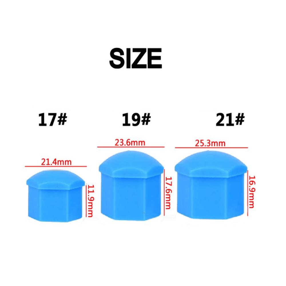 20Pcs Car Wheel Covers Caps 17/19/21mm Anti-Rust Auto Hub Screw Cover Car Tyre Nut Bolt Exterior Car Accessories