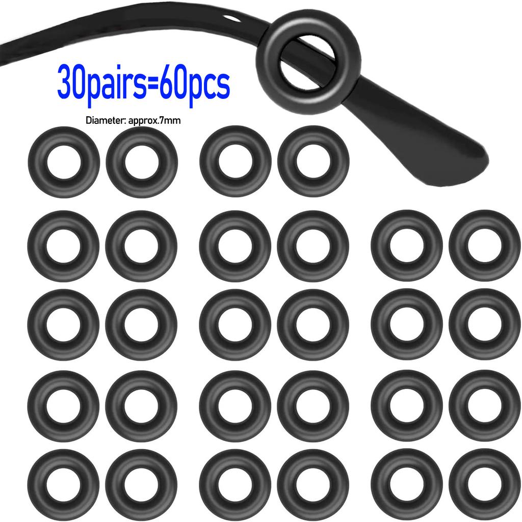 10/60pcs Anti Slip Ear Hook Eyeglasses Round Silicone Retainer Holder Spectacles Ear Sleeve Eyewear Stopper Bracket Accessories