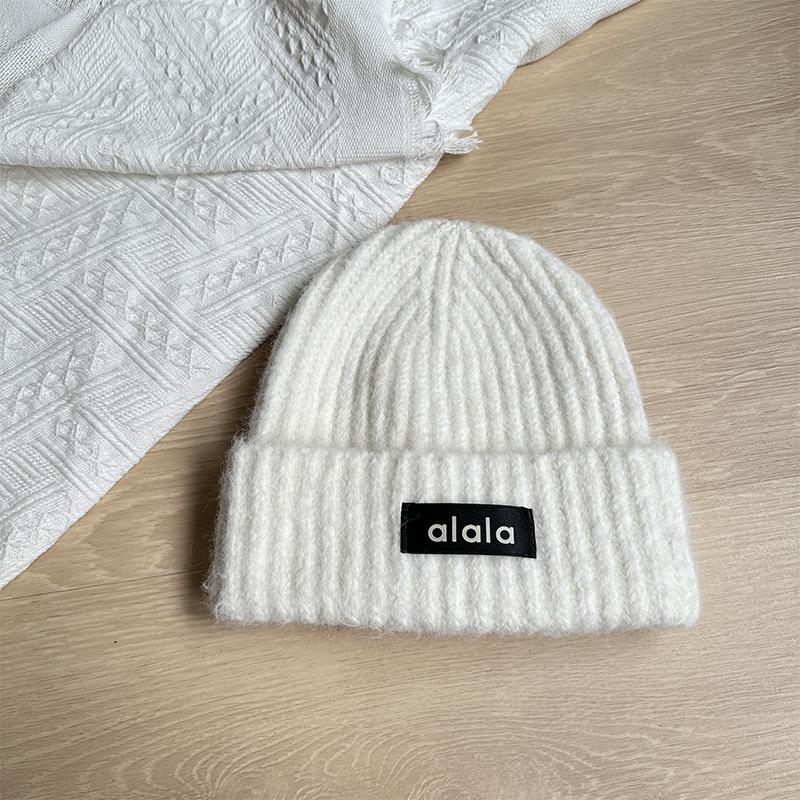 New Trend Curled Ear Protection Woolen Hat Winter Warm Thickened Knitted Hat Big Head Circumference Woolen Hat