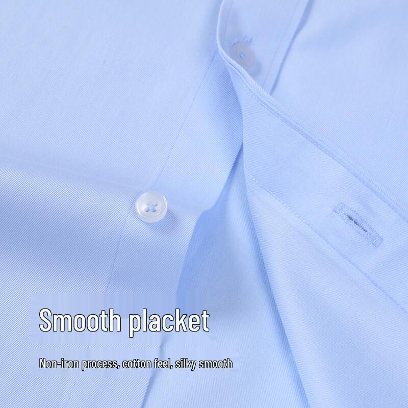 Hodo Men's Wrinkle-Free 100% Cotton Long Sleeve Business Shirt