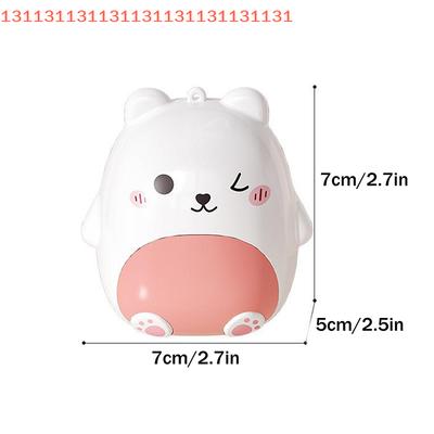 Fashion Medicine Storage Organizer Cute Cartoon Bear Double-Layer Compartment Portable Plastic Pill Box