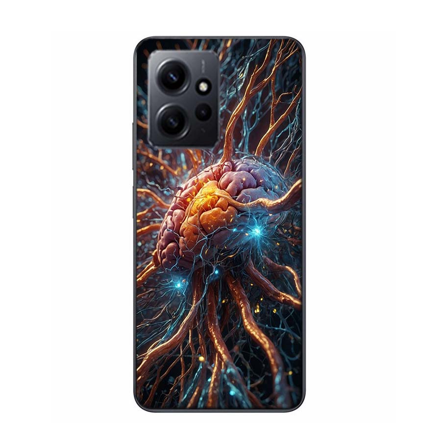 The Cerebral Cortex And Key Components Phone Case For Redmi 12 13C 12C 15C 9 10 10C Note 13 Pro Plus 14 15 Pro 9T 9C 9A TPU Soft