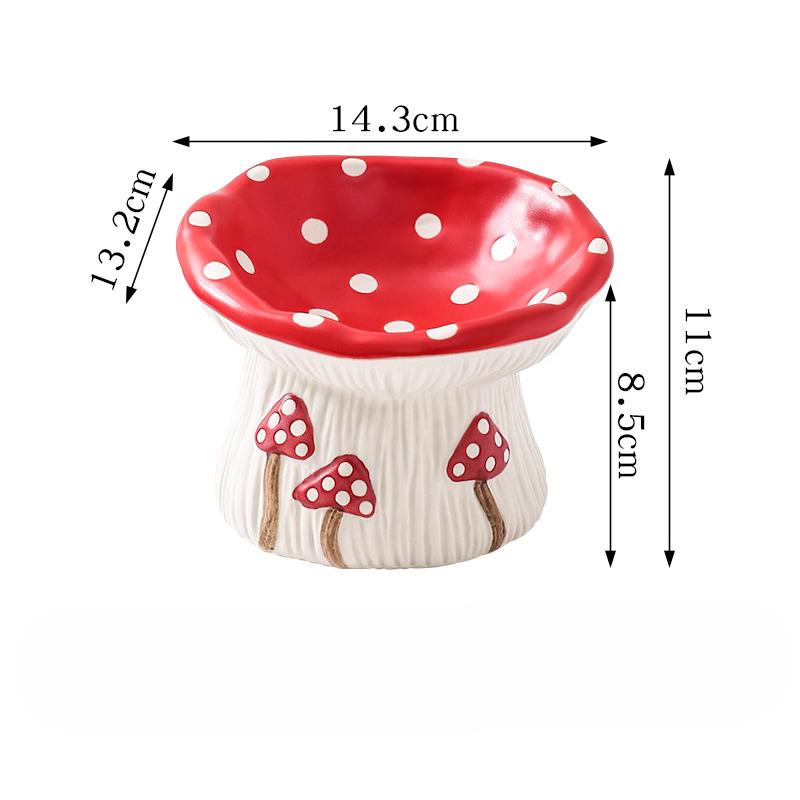 

Creative Ceramic Drinking Water Food Tall footed Bowl Anti Overturning Neck Protection Large caliber, Cat Bowl Pet Supplies, 1Pc