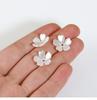 50pcs 15mm ABS Flowers Beads Caps End Charm Pendants for Jewelry Making DIY Necklace Bracelet Earring Handmade Accessories