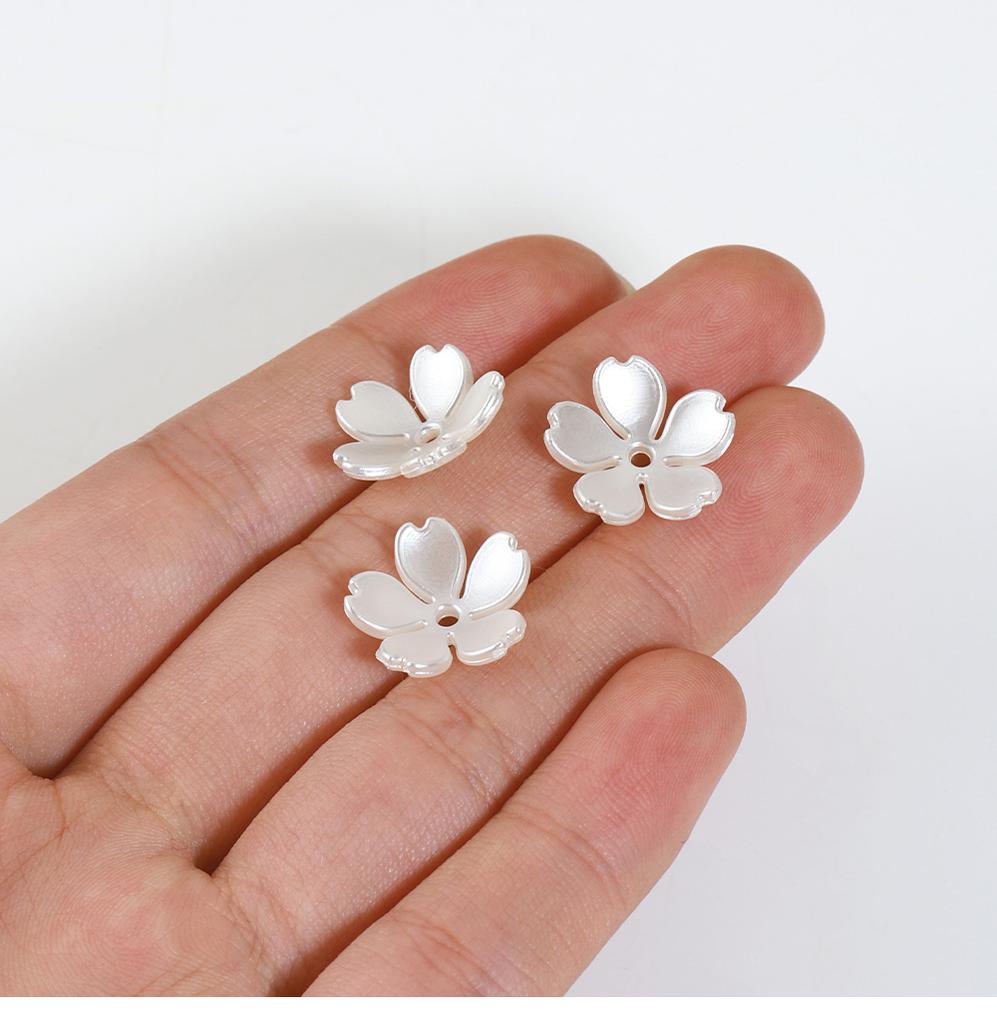 50pcs 15mm ABS Flowers Beads Caps End Charm Pendants for Jewelry Making DIY Necklace Bracelet Earring Handmade Accessories