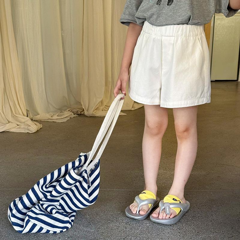 Children s cotton shorts girls baby solid color casual three-point pants summer versatile hot pants 90cm белый