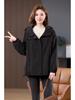 Women's 2024 Winter Hooded Fleece-Lined Parka, Plus Size, Casual, Thick Cotton Coat for Middle-Aged Moms